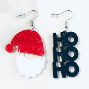 Christmas Santa Claus Ho Ho Ho Earrings